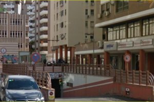 El parking de Oliveros, situado al final de la Rambla.