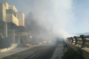 Intervención de los bomberos