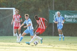 Sadiq en acción ante el Málaga.