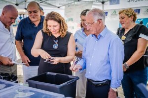 La consejera Carmen Crespo en la presentación de la campaña en Roquetas