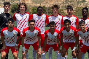 Un once del Almería juvenil de la pasada temporada.