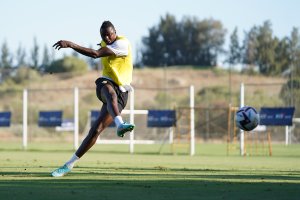 Sadiq en un entrenamiento en el stage de Montecastillo.