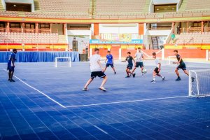 El fútbol 3x3 se juega en la Plaza de Toros.
