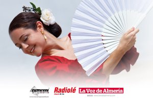 Cartel del Concurso de Flamenco de La Voz de Almería-Radiolé en la Feria de Almería.