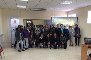 Participantes en un curso de autoprotección de la Diputación.