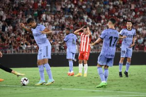 Curro Sánchez en el partido del 14 de agosto frente al Real Madrid.