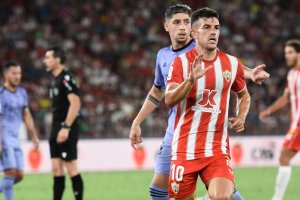 Curro Sánchez en el Almería-Real Madrid.