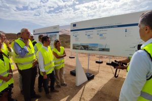 El ministro de Presidencia, Félix Bolaños, visita las obras del tramo Vera-Pulpí del AVE entre Almería y Murcia.
