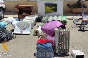Objetos recuperados por la Guardia Civil.