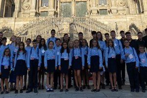 El Coro Infantil Pedro Mena en Santiago de Compostela.