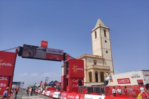 La meta de la etapa 11 en Cabo de Gata.