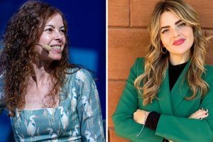 Las periodistas almerienses Mar Abad y Sheila Hernández.