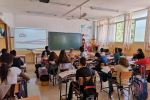 Clase del Colegio Virgen del Rosario de Roquetas en una imagen de archivo.