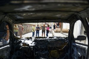 La alcaldesa y concejales visitan el rodaje.