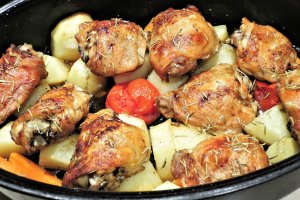 Muslos de pollo para almorzar.