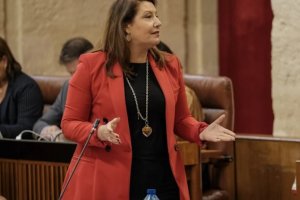 Imagen de archivo de la consejera Crespo en una intervención en el Parlamento andaluz.