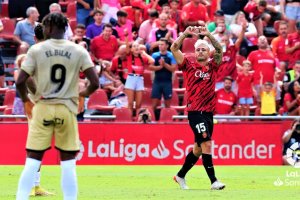 La imagen del partido en Mallorca.