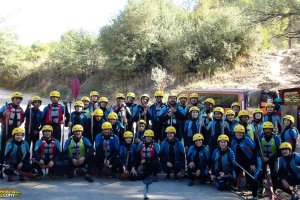 Los músicos de la Banda Municipal mojaquera en su visita hasta Albacete.