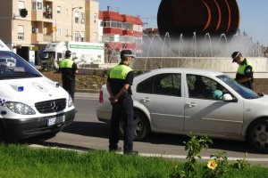 Un control de la Policía Local en Vícar.