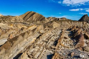 Imagen de archivo de una curiosa formación geológica en el Desierto de Tabernas.