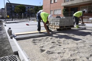 Imagen de archivo de obras en la capital.