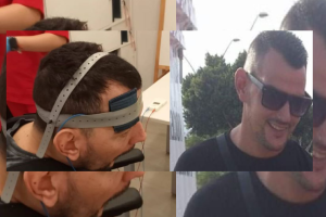 José López, tras el acciedente y antes del mismo.