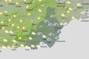 Mapa de la provincia de Almería para esta jornada de jueves.