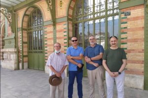 Portavoces de la Mesa del Ferrocarril de Almería.