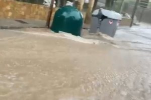 Calle del núcleo urbano de Chirivel este martes. Fuente: Somos Albojenses