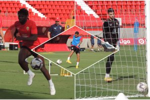 La plantilla tuvo un entrenamiento con mucha finalización de jugadas.