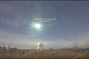 Imagen captada por las cámaras externas operadas desde el Observatorio de Calar Alto.