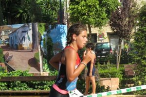 La deportista tijoleña durante una prueba.