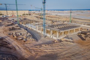Imagen de archivo de las obras del Hospital de Roquetas de Mar.
