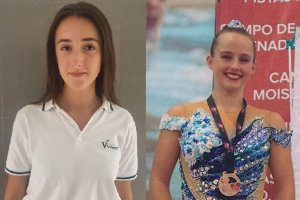 Las alumnas Paola Barrios y Lucía Ana Expósito.