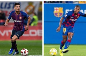 Chumi y Akieme en su etapa en el Barcelona.