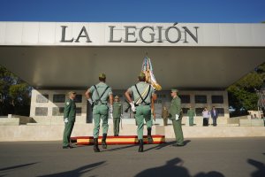 El teniente coronel Hilario (izq.) y el comandante Román