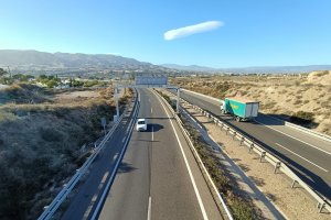 Autovía A7 en la zona en la que tiene que unirse con la A92.