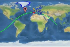 Trayectoria terrestre durante la ventana de reentrada calculada para los restos del cohete chino. Foto: EUSST