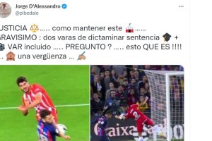 Uno de los tuis del argentino durante el Barça-Almería.