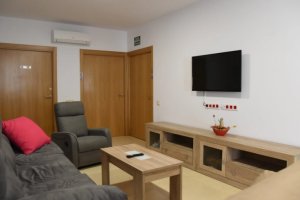 Uno de los salones de la nueva residencia de Asprodalba en Vera.