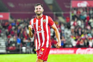 El brasileño Baptistao celebra su gol al Getafe.