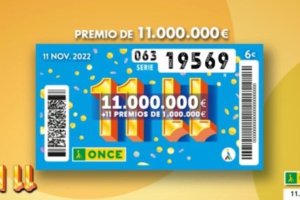 Número premiado en el sorteo de la ONCE.
