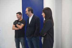 el alcalde, de Carboneras, Jose Luis Amérigo junto a la concejala y Daniel Fernández