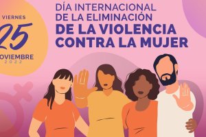 Cartel de Día Internacional de la eliminación de la violencia contra la mujer.