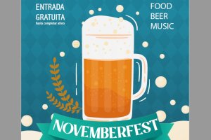 Detalle del cartel de la cerveza.