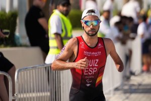 Jairo Ruiz en el acción durante el Campeonato del Mundo en Abu Dabi.