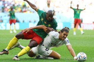 Babic, durante el Serbia-Camerún en el Mundial de Qatar.