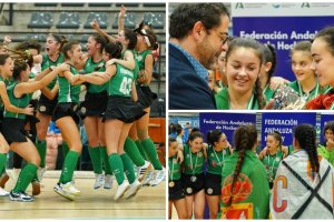Celebración del conjunto pechinero tras ganar el título.