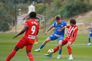 Gui Guedes en el amistoso del sábado contra el Sturm Graz.