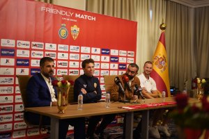 Puesta de largo del partido amistoso que se jugará este viernes en Riad.